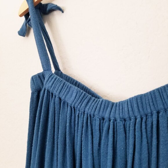 NEW World Market Teal Blue Textured Cotton Ruffle Convertible Skirt Dress OS $40 - Picture 15 of 15